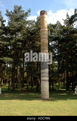 Totem à grande Lodge Forest Centre, la forêt de Thetford, Norfolk, UK Banque D'Images