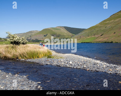 Tal-y-Llyn Lake à l'est à Mynydd Dol ffanog dans le parc national de Snowdonia. Abergynolwyn Gwynedd au Pays de Galles UK Banque D'Images