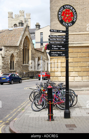 Cambridge Informations Street Sign Banque D'Images