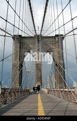 Pont de Brooklyn, New York City Banque D'Images