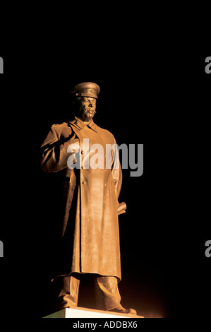 'Albanie', la statue de Staline, TIRANA, 1990. Banque D'Images