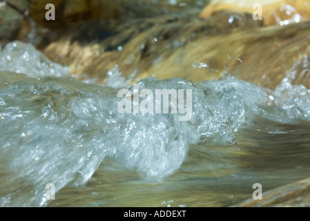 L'eau qui coulait, abstract view, full frame Banque D'Images