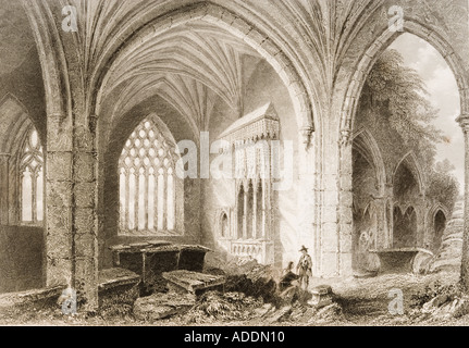 Intérieur de l'abbaye Sainte Croix, comté de Tipperary, Irlande. Banque D'Images