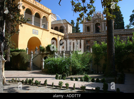 Voir d'Alcazar Palace & Gardens Palacio de Don Pedro Séville Séville Andalousie Andalucía España Espagne Iberia Europe Banque D'Images