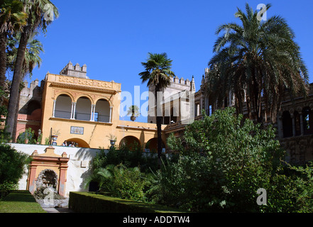 Voir d'Alcazar Palace & Gardens Palacio de Don Pedro Séville Séville Andalousie Andalucía España Espagne Iberia Europe Banque D'Images