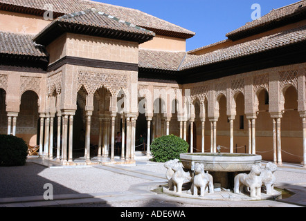 Vue sur l'Alhambra et Grenade andalousie andalousie forteresse Alcazaba España Espagne Iberia Europe Banque D'Images