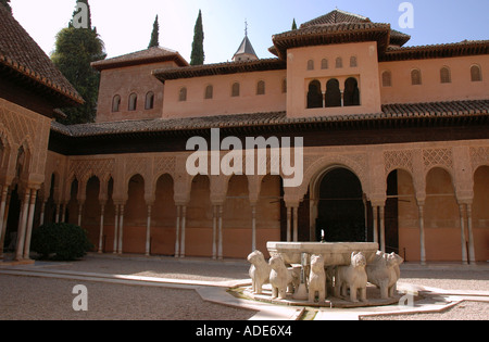 Vue sur l'Alhambra et Grenade andalousie andalousie forteresse Alcazaba España Espagne Iberia Europe Banque D'Images