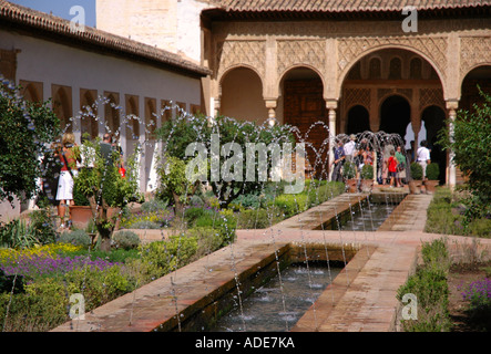 Vue sur l'Alhambra et Grenade andalousie andalousie forteresse Alcazaba España Espagne Iberia Europe Banque D'Images