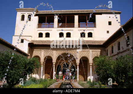 Vue sur l'Alhambra et Grenade andalousie andalousie forteresse Alcazaba España Espagne Iberia Europe Banque D'Images