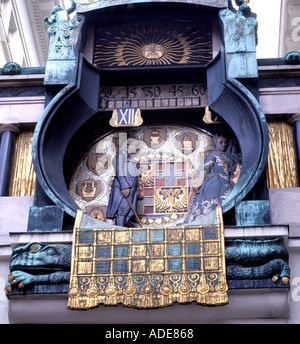 L'horloge Anker Vienne Autriche Banque D'Images