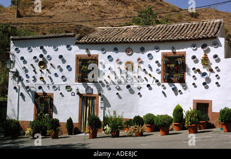 Vue caractéristique près de Mirador San Nicolás Nicolas St Nicholas Grenade Andalousie Andalucía España Espagne Iberia Europe Banque D'Images