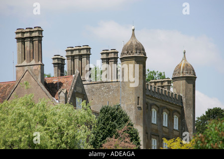 Toits de Marwell Hall, Hampshire, Angleterre Banque D'Images