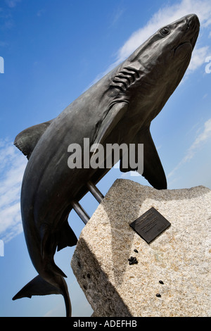 Requin gris de récif statue au fond de coque East Yorkshire Angleterre Banque D'Images