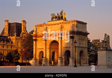 France Paris Arc de triomphe du Carrousel Banque D'Images