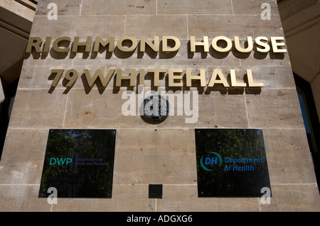 79 Richmond house ministère des Travaux publics et des pensions, et ministère de la santé Londres Angleterre Royaume-Uni europe Banque D'Images