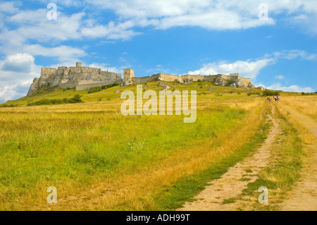 Spissky Hrad Spisske Podhradie château dans l'UE en Slovaquie orientale Banque D'Images