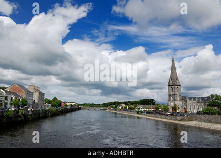 Rivière Moy, Ballina, Comté de Mayo, Irlande Banque D'Images