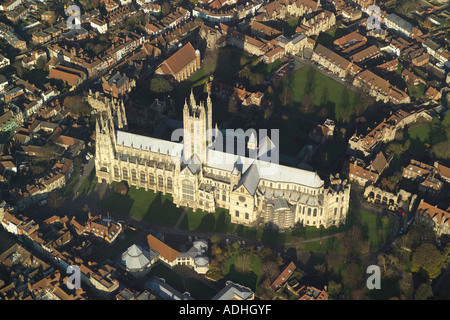 Photographie de la Cathédrale de Canterbury dans le Kent, prises sur une journée l'hiver Banque D'Images