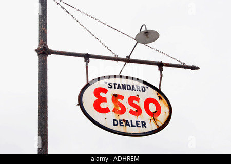 Esso vintage panneau près de country store Banque D'Images