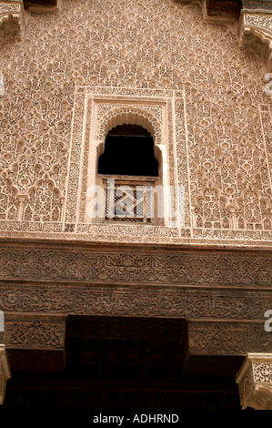 Galerie de l'école coranique Medersa Ben Youssef Marrakech Maroc Maghreb Banque D'Images