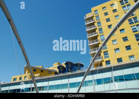 Crown Heights appartement résidentiel adjacent et développement bridge Alencon Basingstoke Hampshire Lien Banque D'Images
