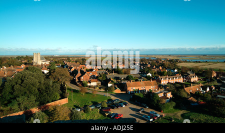 Vue aérienne d'Orford, Suffolk, Angleterre Banque D'Images