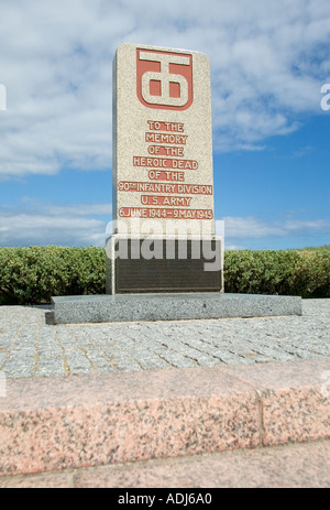 90e division d'infanterie américaine à Utah Beach Memorial Normandie France Banque D'Images