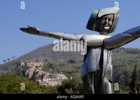 Italie, Toscane, Collodi. Pinocchio's theme park. Conte de la sculpture. Banque D'Images