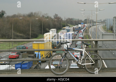 Embouteillage sur l'autoroute M25 Banque D'Images