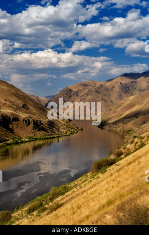 L'enfer s réservoir Canyon avec des nuages l'Enfer s Canyon National Recreation Area Oregon Idaho Banque D'Images