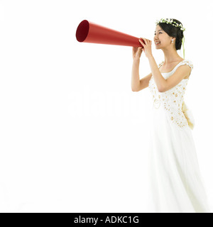 Une bride holding a le président Banque D'Images