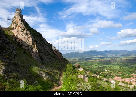 Château. Poza de la Sal. La Bureba. Province de Burgos. Castilla y León. Espagne. Banque D'Images