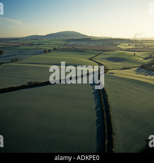 Shropshire Rural vue aérienne vers les collines Wrekin UK Banque D'Images