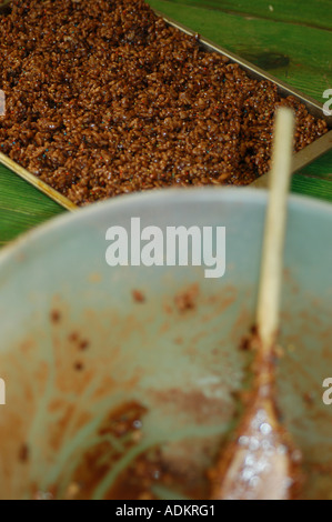 Bol de chocolat croustillant & bake Banque D'Images