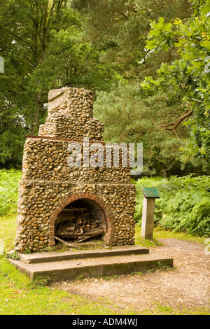 Les Portugais d'une cheminée. New Forest, Royaume-Uni Banque D'Images