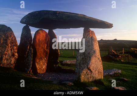 Pentre Ifan chambre funéraire près de Newport Pembrokeshire Dyfed West Wales UK Banque D'Images