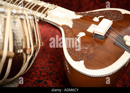 Sitar et Tabla Banque D'Images