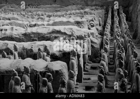 Chine Shaanxi Xian Bingmayong l'armée de soldats en terre cuite à l'empereur Qin Shihuangdi Tomb Banque D'Images