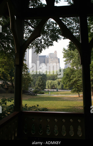 Vue à partir de la laiterie dans Central Park à New York Banque D'Images