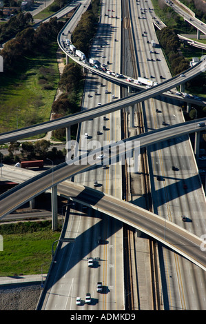 Des autoroutes aériennes Los Angeles CA Banque D'Images