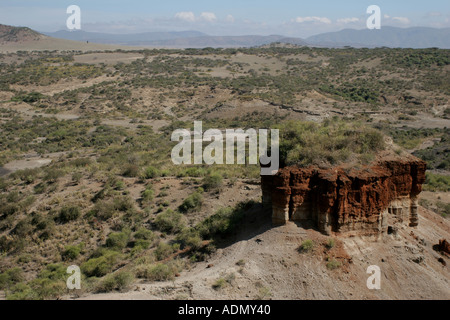 Serengeti Tanzanie Afrique du olduvi savannha Gorge gorge prairie érosion Banque D'Images