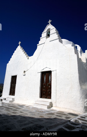 L'église de Panagia Paraportiani Mykonos Banque D'Images