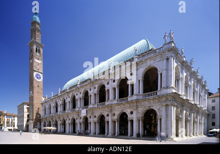 Vicenza, Basilique palladienne, Palazzo della Ragione, Südfassade Banque D'Images