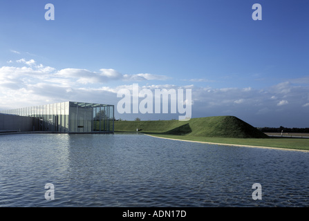 Neuss, Raketenstation Hombroich, Fondation Langen, Eingangsbereich mit Wasserbecken Banque D'Images