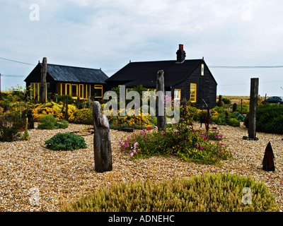 Perspective Cottage, la maison et le jardin qui appartenait à un producteur de films Derek Jarman à Dungeness, Kent, UK. Banque D'Images