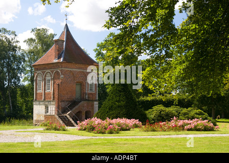 Pavillion dans les jardins du château de Rosenholm dans Hornselt près de Jutland Danemark Aarhus Banque D'Images