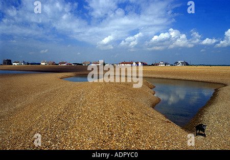 Le hameau isolé de Shingle Street, Suffolk. UK. Banque D'Images