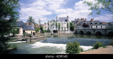 Rivière Indre Azay le rideau Center-Val-de-Loire France Banque D'Images