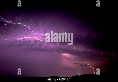 Orage sur Varen France Europe Banque D'Images