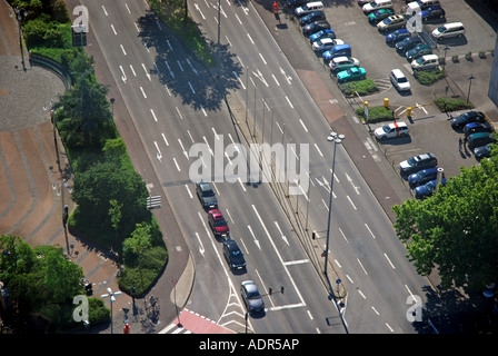 Vue depuis la tour-LVR sur le Opalender street, l'Allemagne, en Rhénanie du Nord-Westphalie, Koeln-Deutz Banque D'Images